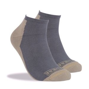 2 Pair NWT MADE HERE Pilot Ankle Grey Cotton Unisex Socks Sz L/XL Made in USA